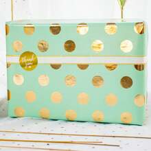 5pcs Elegant Gold Foil Polka Dot Wrapping Paper Roll - Perfect For Weddings, Christmas, Birthdays, Etc. (19.68in * 27.56in)