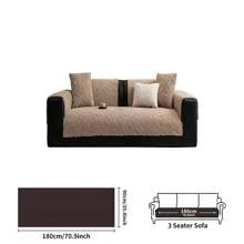 1pc Cream-Colored Plush Sofa Cover, Non-Slip Sofa Pad For Home Use In Autumn/Winter, Pet-Friendly Sofa Protector, Suitable For Bedroom, Living Room, Office, Home Decor