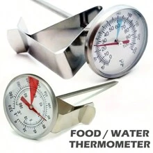 1 Stück Edelstahl Kaffee Thermometer, Küchen Milch Stifttyp mit Clips, präzises Thermometer, herausziehbare Blumennadel für handgebrühten Kaffee