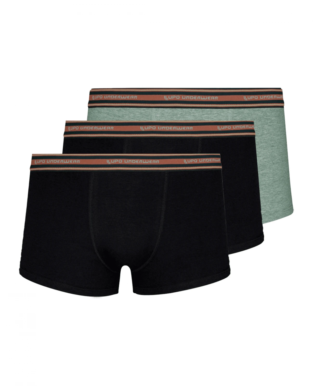 Kit With 3 Lupo Swim Briefs 460-003 - Black - View 1