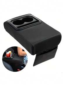 1PC Almofada de apoio de braço de carro Aumenta a almofada de cotovelo Almofada de apoio de braço central de uso geral com suporte para copos de água no assento traseiro Bolsa de armazenamento Design de bolso Pode conter bebidas Telefone celular Cigarros Cartão de alta velocidade Três cores opcionais Modelo geral | Tecnologia de qualidade | Fácil acesso a | Instalação conveniente Desfrute da diversão de direção confortável Alivie a fadiga efetivamente Alivie a direção longa Postura inadequada causada por fadiga e dor no braço