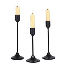 (3 stuks) Metalen kaarsenhouders, bureaudecoraties, rekwisieten voor diners bij kaarslicht, huwelijksjubileum, decoratie voor thuis en hotel, verjaardagscadeau, geschikt voor eettafel, bruiloft, restaurant, feest (kaarsen niet inbegrepen)