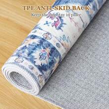 Vamcheer Vintage Washable Rugs For Living Room - Classic Soft Faux Short Pile Area Rugs For Bedroom Dining Room Traditional Carpet For Office Non Slip Non Shedding Large Blue Rug 200x300CM - Blue-200x300cm(Rectangular) - View 5