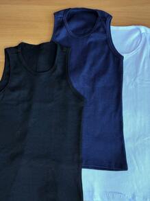 Kit 3 Premium American Gringa Ribana Street Style Tank Top - 寶藍色 - 查看 4