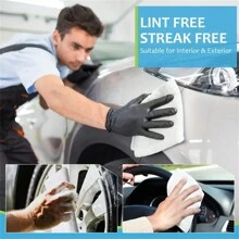 20 pièces Lingettes de nettoyage microfibre super absorbantes, serviettes de lavage de voiture réutilisables, chiffons de nettoyage de cuisine, séchage rapide pour la voiture, la cuisine et les fenêtres - Multicolore - Voir 3