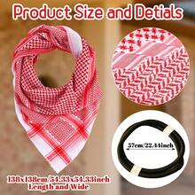 Conjunto de disfraz árabe para hombres - 10 piezas Set de accesorios de disfraz árabe que incluye 1 pañuelo de cabeza tipo keffiyeh, 1 diadema negra árabe, 1 gafas, 1 collar dorado, 6 barbas negras para disfraces de hombres, para fiestas, cosplay, carnavales y vestimenta Dubai