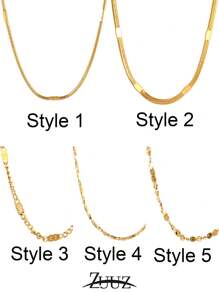 1pc Fashion Stainless Steel Minimalist Chain Necklace For Women Width Clavicle Chain Chokers Jewelry For Daily Decoration - Chain Necklace - View 2