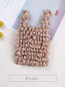 1 pieza Bolsa de tote mágica y elástica para mujeres, bolso de compras retráctil de gran capacidad, bolsa de compras reutilizable de varios colores y plegable, esencial para viajes, bolsa de piña, bolsa de burbuja arrugada para viajes, campamento, exterior, playa, vacaciones de verano y vuelta al colegio