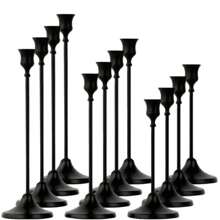 12pcs/6pcs Metal Bell Candle Holder, Halloween Tabletop Decor, Candlelight Dinner Photo Prop, Wedding Anniversary Ceremony Decoration, Home Hotel Ornaments, Birthday Gift, Suitable For Centerpiece, Wedding, Dining, Party (Candles Not Included)