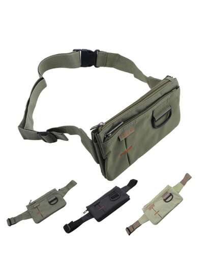 1pc Com Waist Bag - Outdoor Design For Travel, Hiking, Or Adventure - Perfect Fanny Pack Style(Random Letter Colors) Man Bag Students University Bag College Teacher Sling Bag Fanny Pack Bum Bag Summer Travel Essentials Rider Bag Fashionable Casual PU Leather Multi Functional Large Capacity Multi-Functional Portable Vacation Hip Bag Bag For Men Christmas Gifts For Men Holiday Essentials Bags School Summer Bag Springbreak Bag Pack Belt Bag School Supplies Gym Bag Tactical Belt