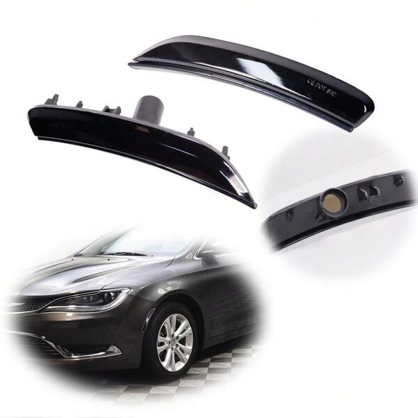 2pcs For Chrysler 200 2015 2016 2017 Smoked Lens Front Bumper Side Marker Lights Kit