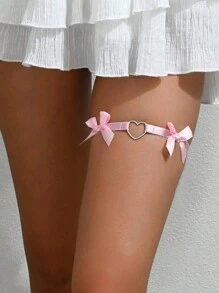 1pc Sexy Women Bow Garter Bride's Leg Ring Adjustable Elastic Harness Belt Strap Lingerie Suspenders For Parties & Festivals Valentine's Day Christmas - Butterfly - View 9