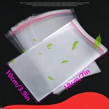 100 stuks/200 stuks Transparante Geschenkzakken, Zelfklevende Zakken, Afsluitbare Zakken Voor Verpakking En Opslag Van Kantoorbenodigdheden, Potloden, Linialen, Tandenborstels, Rietjes, Eetstokjes, Lepels, Gemakkelijk Mee Te Nemen, Geschikt Voor Bruiloft, Verjaardagsfeestje, Sieraden DIY Accessoires, En Kantoorbenodigdheden Pen Cadeau, Ketting, Armband Verpakking, Dunne OPP Zelfklevende Zakken, Glazen Sieraden Ketting Verpakking Zakken, Afsluitbare Zakken, Kersen Geschenkzakken, Strik Kant Geschenkzakken, Souvenirs, Verjaardag, Bruid, Bruiloft