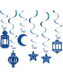 Set Of Star Moon Lantern Spiral String Lights, Festival Party Decoration, Suitable As Gift For Relatives And Friends