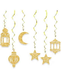 Set Of Star Moon Lantern Spiral String Lights, Festival Party Decoration, Suitable As Gift For Relatives And Friends