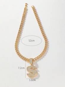 1 szt. Fajny modny naszyjnik z kryształkami w stylu hip-hop, odpowiedni dla mężczyzn i kobiet, do codziennego noszenia, na Boże Narodzenie, Nowy Rok, prezent na Walentynki