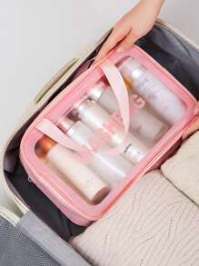 1-6 Pieces Set Hanging Travel Cosmetic Bag, Portable Toiletry Bag For Washing, Bathing, Makeup Organization, Carrying With You, Beauty Storage, Beach, Dry & Wet Separation, Swimming, Feminine Hygiene, Skincare, Waterproof Laundry Bag, Multi-Functional Storage Bag For Makeup Storage And Categorization, Such As Foundation Summer Travel, Vacation Home Bathroom Decor Holiday Makeup Organizer Bathroom Accessories Back To School