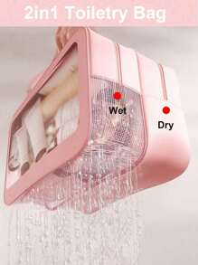 1-6 Pieces Set Hanging Travel Cosmetic Bag, Portable Toiletry Bag For Washing, Bathing, Makeup Organization, Carrying With You, Beauty Storage, Beach, Dry & Wet Separation, Swimming, Feminine Hygiene, Skincare, Waterproof Laundry Bag, Multi-Functional Storage Bag For Makeup Storage And Categorization, Such As Foundation Summer Travel, Vacation Home Bathroom Decor Holiday Makeup Organizer Bathroom Accessories Back To School