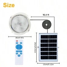 Solar Barn Light Pro - Đèn trần nhà kho năng lượng mặt trời chống thấm nước có điều khiển từ xa, 3 màu đèn, tiết kiệm năng lượng, dễ lắp đặt, đa năng trong nhà/ngoài trời, hiệu suất bền bỉ và lâu dài, đèn chiếu sáng ngoài trời cho lối đi, sân, hiên - trắng - Xem 5