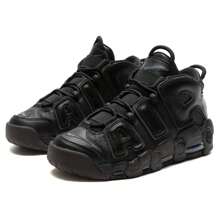 Nike 女子 AIR MORE UPTEMPO 篮球鞋，适用于比赛、训练、室内外场地。 - 黑/煤黑/絲絨棕 - 查看 3