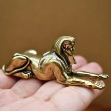 Brass Statue Sphinx Figurine Decor, Suitable For Bedroom And Living Room - Antique Brass - View 8