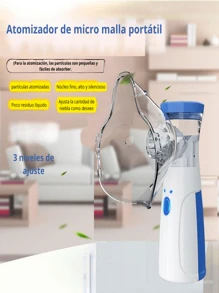 Mini Nebulizador Inhalador Portátil Niños Adultos Recargable - Blanco - Ver 7