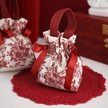 1/5/10pcs/Pack High Quality Gift Packaging Bags, Wedding, Christmas, Birthday Party Small Gift Bags, Drawstring Pouches