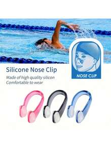 1pc/3pcs Silicone Nose Clip For Swimming, Anti-Leak Design Nose Clip For Professional Training, Adults, Beach Essentials, Beach Accessories, Pool Float