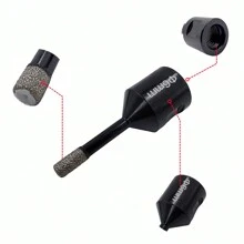 M14 Brazed Diamond Hole Opener, 125 Type Angle Grinder, M14 Thread Brazing, Ceramic Tile Drilling Tool, Drill Bit, Hand Grinder Special Drilling Tool, Suitable For: Marble/Granite/Pebble/Quartz/Concrete/Glass Stone Rhinestone Drilling Unit, Tool Accessories, Model: 6-100mm