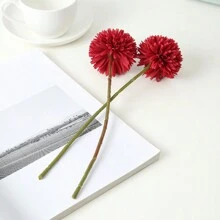 5/1pc Kunstmatige Bal, Chrysant, Geborduurde Bal, Bruiloftsdecoratie, Vaas voor Thuis, Decoratie, Eetkamer, Woonkamer, Slaapkamer, Bloemstuk op het Nachtkastje, Bruid Houdt Bloem, Pols Bloem, Borst Bloem Materiaal,