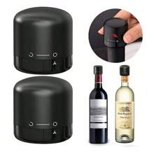 Tapones de vino reutilizables - Mantenga su vino fresco y a prueba de fugas con estos preservadores al vacío, para uso comercial en restaurantes y bares, tapones de botella de vino tinto para uso doméstico, tapón de botella de champán sellado con silicona, tapón de vino de preservación compacto, herramientas de bar, nuevos tapones de vino al vacío reutilizables para botellas de champán de hotel, juego de tapones y selladores de vino a prueba de fugas para restaurante, accesorio de cocina.