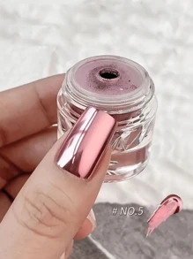 1g/Pcs, This Is A Magical Mirror Shaped Nail Art Glitter Powder, An Odorless Chrome Nail Pigment Powder Used For Nail Decoration, Creating A Shiny And Reflective Nail Art Effect. Very Suitable For DIY Nail Art And Pedicures - Nhiều màu - Xem 6