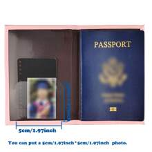 [Customizable] Personalized 3D Map Design Leather Passport Holder, Convenient To Carry For Travel, Lightweight Faux Leather, Foldable Travel Case, Suitable For Men And Women, Students And Outdoor Trips, Ideal Gift For Holidays And Couples - Blue - View 3