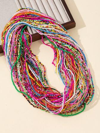 Assorted Packs Of Elastic Rice Bead Bohemian Waist Chain/Bracelet/Anklet, Fashion Jewelry Gifts