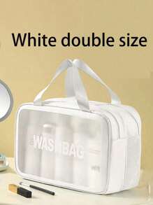 3-1pc Double-Layer Travel Cosmetic Bag Set For Toiletries, Bathing, Makeup Organizing, Hand Carry, Beauty Storage, Beach, Dry/Wet Separation, Swimming, Teen Girl's Cosmetics Bag, Skincare Bag, Menstrual Bag, Waterproof Travel Washing Bag - Multicolor - View 15