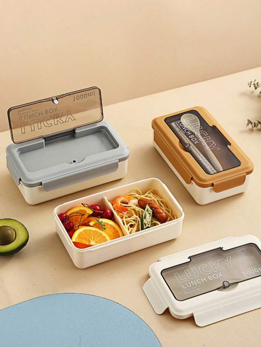 Arbeitsbento-Box mikrowellensicher Abnehm-Mahlzeitenbox-Set, geteilte Fächer & auslaufsicher