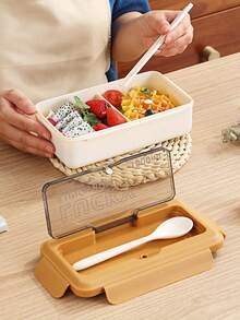 Arbeitsbento-Box mikrowellensicher Abnehm-Mahlzeitenbox-Set, geteilte Fächer & auslaufsicher