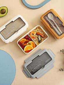 Arbeitsbento-Box mikrowellensicher Abnehm-Mahlzeitenbox-Set, geteilte Fächer & auslaufsicher