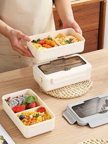 Arbeitsbento-Box mikrowellensicher Abnehm-Mahlzeitenbox-Set, geteilte Fächer & auslaufsicher