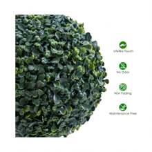 24/35 Inch Artificial Topiary Trees Set Of 2, Fake Topiary Boxwood Ball Tree, Faux Shrubs Plants Green Decor Indoor Porch,Garden - 24 inch - Xem 3
