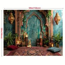 Happy Moroccan Night Scene - Multi Functional Polyester Fiber Background Fabric, Suitable For Birthdays, Parties, And Decorations