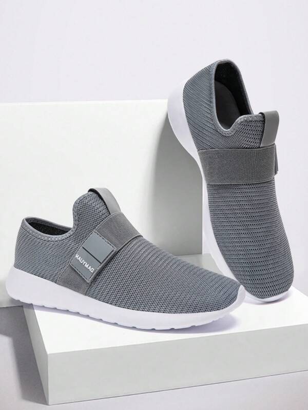 Men's Minimalist Style Road Running Shoes With Lace Up Anti Slip Walking Shoes Lightweight Fitness Shoes Comfortable And Breathable Sports Shoes Leisure Sneakers Dark_Gray