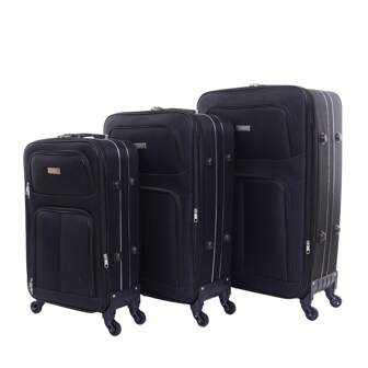 1SET meerkleurige instapkoffer voor heren en dames van spinnerstof (20 inch + 24 inch + 28 inch)