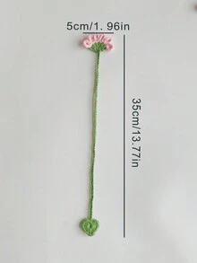 1pc Handmade Crochet Flower Bookmark Handmade Daisy And Sunflower Bookmark Artisan Crafted Reading Accessory, Perfect Gift For Book Lovers, Home Decor Office Supplies, Set Of 1 - Multicolor - View 6