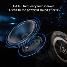 1pc Portable Outdoor Wireless Blue Bluetooth Speaker With Charging Cable And Aux Cable, Support FM/TF Card/USB Disk, Compatible With Smartphone/PC/TV, Stereo Speaker For Indoor And Outdoor, Home And Car - Biru - View 4