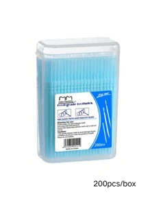 200/400pcs Disposable Household Boxed Toothpicks, Portable Ultra-Fine Double-Ended Toothpick Brushes, Disposable Plastic Toothpicks, Teeth Cleaning Interdental Brushes, Oral Care Toothpicks, Randomly Shipped In Two Packaging Options - Multicolor - View 24
