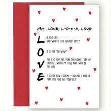 Funny And Cute Valentine's Day Cards With Special "Love" Love Cards, Perfect Love Cards For Her, Him, Wife, Husband, Boyfriend, Girlfriend, Birthday Cards, Valentine's Day Cards - Multicolor - View 1