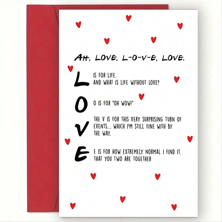 Funny And Cute Valentine's Day Cards With Special "Love" Love Cards, Perfect Love Cards For Her, Him, Wife, Husband, Boyfriend, Girlfriend, Birthday Cards, Valentine's Day Cards - Multicolor - View 1