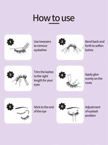 5 Pairs 5D Volume False Eyelashes Natural Cat Eye Lashes Faux Mink Eyelashes Fluffy Manga Fake Lashes Makeup Tools,Cartoon Eyelashes, Wet Look, Japanese Cosplay, Dense Pointed Thailand-Style Lashes, 9-20mm Thick Artificial Mink Doll Eyelash Extension Set - 濃密款 - 查看 7