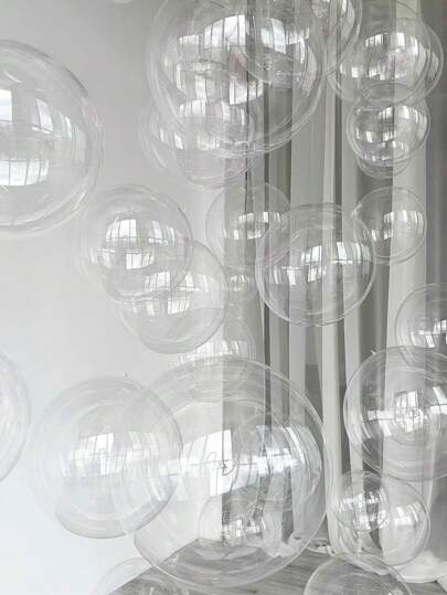 5pcs 12" 18" 20" 24" 30" Transparent Bubble Helium Balloons, Suitable For Weddings, Birthdays, Valentine's Day Parties Decoration